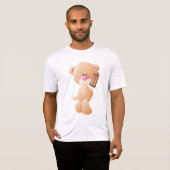 Teddy Bear Holding Chocolate Ice Cream Popsicle T-shirt (Voorkant volledig)
