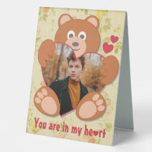 Teddy Bear Holding Hart Foto Valentijnsdag