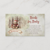 Teddy Bear Holiday Boy Baby shower Boeken voor Bab Informatiekaartje (Voorkant)