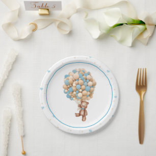 Teddy Bear Hot Air Baby shower Bord