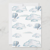 Teddy Bear Hot Air Ballon Baby shower Uitnodiging (Achterkant)