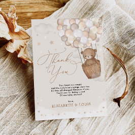 Teddy Bear Hot Air-ballon Bedankkaart