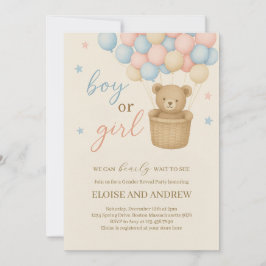 Teddy Bear Hot Air Ballon Geslacht Kaart