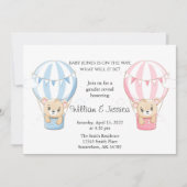 Teddy Bear Hot Air Ballon Geslacht Kaart (Voorkant)