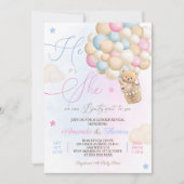 Teddy Bear Hot Air Ballon Geslacht Kaart (Voorkant)