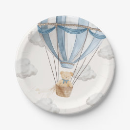 Teddy Bear Hot Air-ballon Papieren Bordje