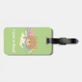 Teddy Bear houdt van lezen Bagagelabel (Achterkant horizontaal)