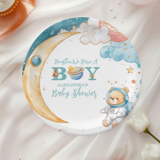 Teddy Bear Houston: We hebben een jongen in de rui Papieren Bordje