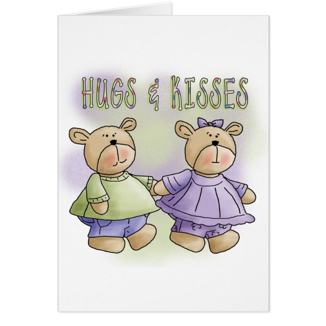 Teddy Bear Hugs en Kisses Tshirts en Gifts (Voorkant)