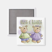 Teddy Bear Hugs en Kisses Tshirts en Gifts Magneet (Voorkant / Achterkant)