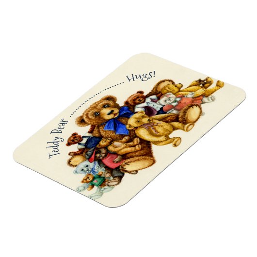 TEDDY BEAR HUGS MAGNET *Customize Magneet (Linkerzijde)