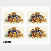 TEDDY BEAR HUGS STICKERS rechthoekig blad (Vel)