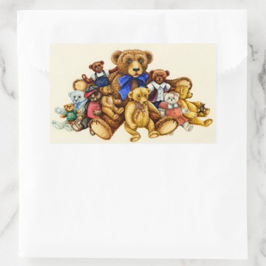 TEDDY BEAR HUGS STICKERS rechthoekig blad (Tas)