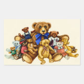 TEDDY BEAR HUGS STICKERS rechthoekig blad (Voorkant)