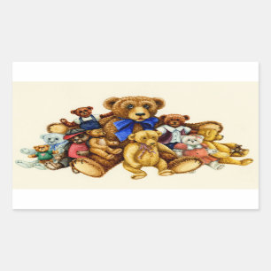 TEDDY BEAR HUGS STICKERS rechthoekig blad