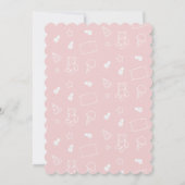 Teddy Bear Ice Cream Pink Slumber Party Verjaardag Kaart (Achterkant)