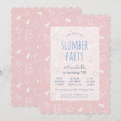Teddy Bear Ice Cream Pink Slumber Party Verjaardag Kaart (Voorkant / Achterkant)