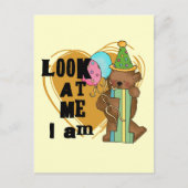 Teddy Bear Ik ben 1 Verjaardag T-shirts en geschen Briefkaart (Voorkant)