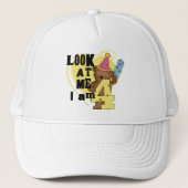 Teddy Bear Ik ben 4 Verjaardag Tshirts en Geschenk Trucker Pet (Voorkant)