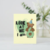Teddy Bear Ik ben 6 Verjaardag T-shirts en Geschen Briefkaart (Staand voorkant)