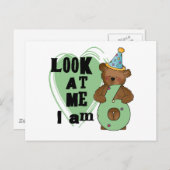 Teddy Bear Ik ben 6 Verjaardag T-shirts en Geschen Briefkaart (Voorkant / Achterkant)