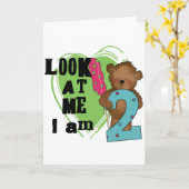 Teddy Bear, ik ben twee T-shirts en cadeautjes Kaart (Gele Bloem)