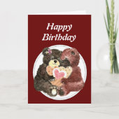 Teddy Bear Ik hou van Heart. Kaart (Voorkant)