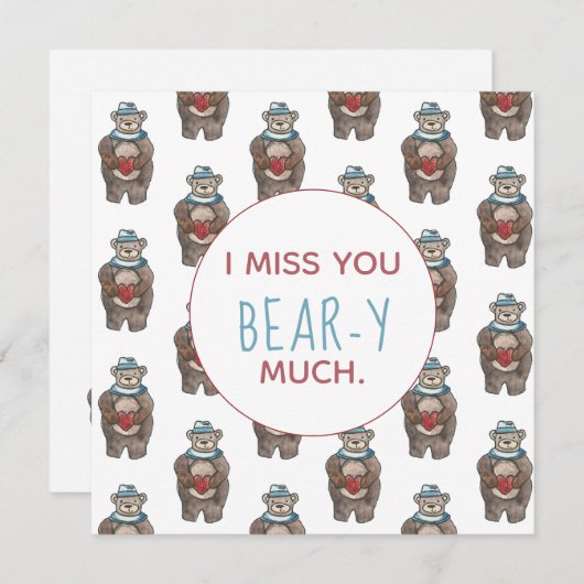 Teddy Bear, ik mis je heel erg (Voorkant / Achterkant)