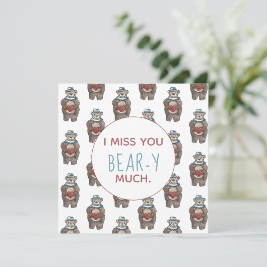 Teddy Bear, ik mis je heel erg (Staand voorkant)