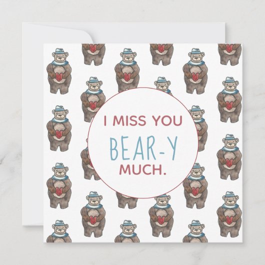 Teddy Bear, ik mis je heel erg (Voorkant)