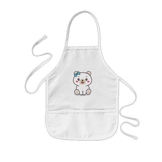 Teddy Bear Illustratie Kinder Schort (Voorkant)