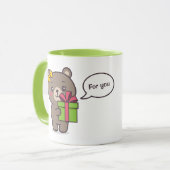 Teddy Bear Illustratie Mok (Voorkant links)