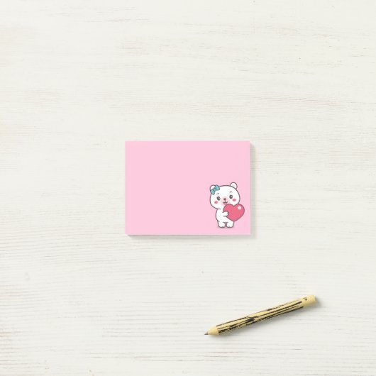 Teddy Bear Illustratie Post-it® Notes (Op bureau)