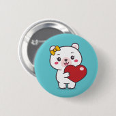 Teddy Bear Illustratie Ronde Button 5,7 Cm (Voorkant /achterkant)