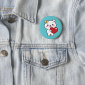 Teddy Bear Illustratie Ronde Button 5,7 Cm (In situ)