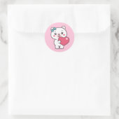 Teddy Bear Illustratie Ronde Sticker (Tas)