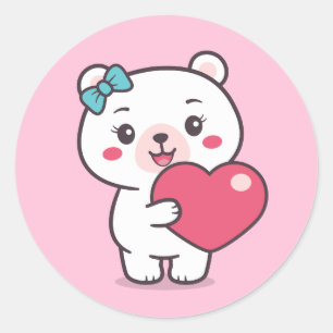 Teddy Bear Illustratie Ronde Sticker