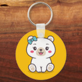 Teddy Bear Illustratie Sleutelhanger (Voorkant)