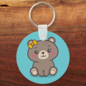 Teddy Bear Illustratie Sleutelhanger (Voorkant)