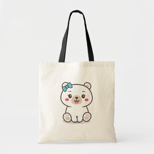 Teddy Bear Illustratie Tote Bag (Voorkant)