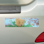 Teddy Bear in de Holly, blauwe hemel Bumpersticker (Op auto)