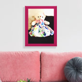 Teddy Bear in een dress Canvas Afdruk (Insitu (Woonkamer))