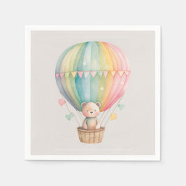 Teddy Bear in een luchtballon Napkins Servet