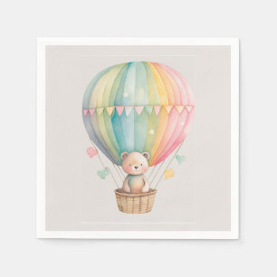 Teddy Bear in een luchtballon Napkins Servet
