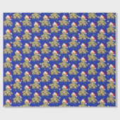 Teddy Bear in kerstlicht Cadeaupapier (Vlak)