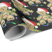 Teddy Bear in kerstlicht Cadeaupapier (Rol Hoek)