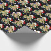 Teddy Bear in kerstlicht Cadeaupapier (Hoek)