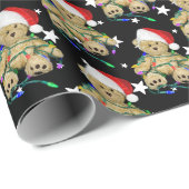 Teddy Bear in kerstlicht Cadeaupapier (Rol Hoek)