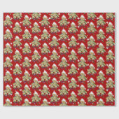 Teddy Bear in kerstlicht Cadeaupapier (Vlak)