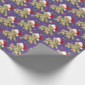 Teddy Bear in kerstlicht en sterren Cadeaupapier (Hoek)